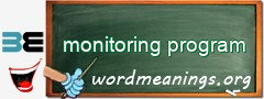 WordMeaning blackboard for monitoring program